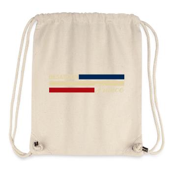 France - Besancon - Frankreich - Flagge - Streifen - Stanley/Stella recycelter Gym Bag - Naturweiß - Vorne