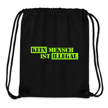 No One Is Illegal - Migration - Illegality - Stanley/Stella Recycled Gym Bag - black - Front