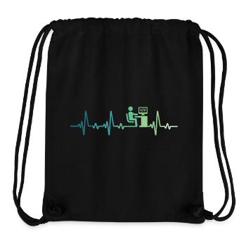 Heartbeat Programmer-Entwickler - Stanley/Stella recycelter Gym Bag - Schwarz - Vorne