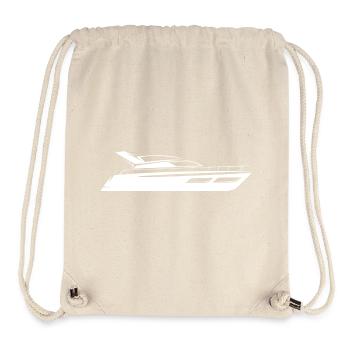 yacht boat tour ship symbol water sea captain - Stanley/Stella Recycled Gym Bag - natural - Front