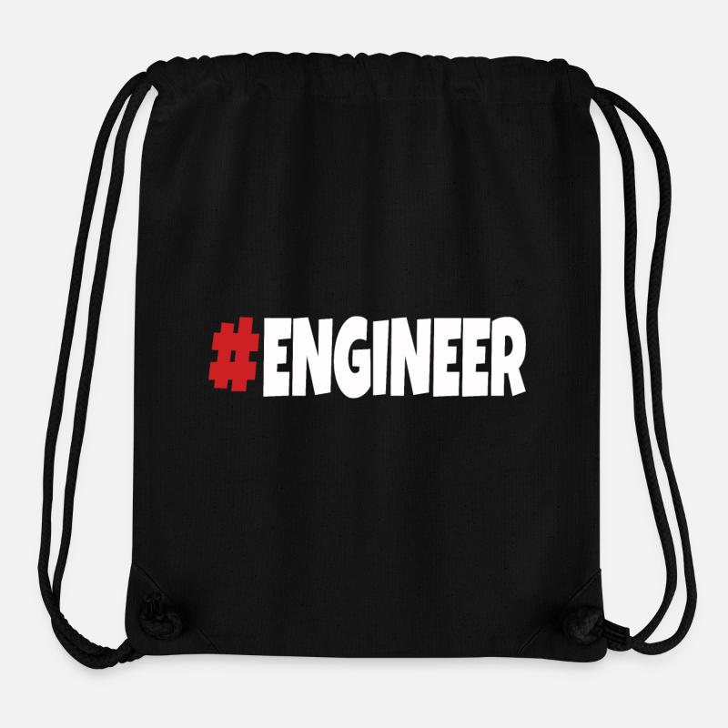 #engineer red&white - Stanley/Stella Recycled Gym Bag - black