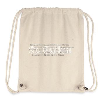 Schweizer Städte St Gallen - Stanley/Stella recycelter Gym Bag - Naturweiß - Vorne