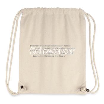 Schweizer Städte Schweizer - Stanley/Stella recycelter Gym Bag - Naturweiß - Vorne