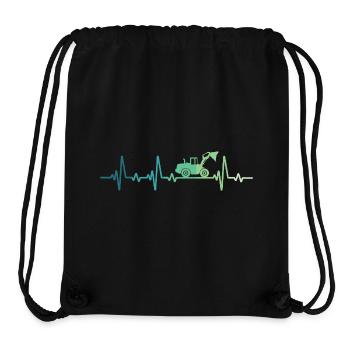 Radlader Heartbeat Bulldozer - Stanley/Stella recycelter Gym Bag - Schwarz - Vorne