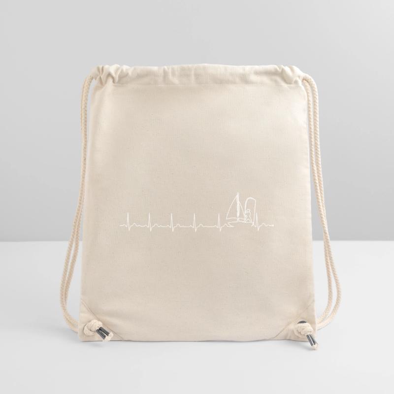 Sailboat on ECG Wave Stanley/Stella Recycled Gym Bag