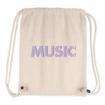 Music 3D – Modern Typography Retro Electro Design - Stanley/Stella Recycled Gym Bag - natural - Front