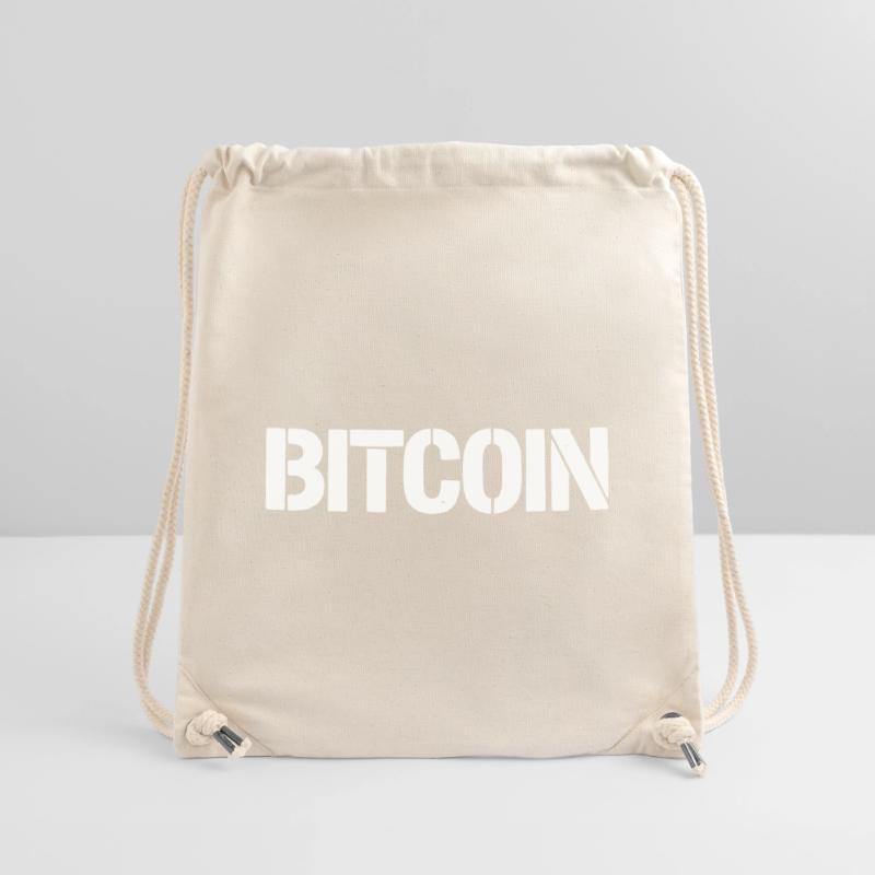 Bitcoin Schriftzug Stencil Clean Stanley/Stella recycelter Gym Bag