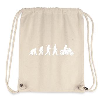Evolution zum Motorrad - Stanley/Stella recycelter Gym Bag - Naturweiß - Vorne