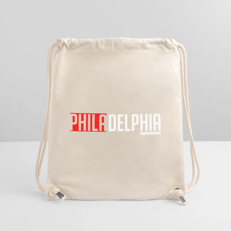 Conception colorée basée sur du texte de Philly et Delta Sac à cordon recyclé Stanley/Stella