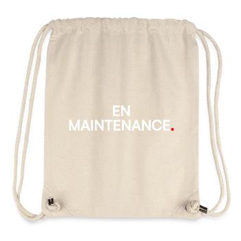 En maintenance humour travail minimal - Sac à cordon recyclé Stanley/Stella - blanc naturel - Devant