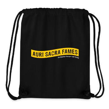 Auri sacra fames (Latin) >Vectorgraphic - Stanley/Stella Recycled Gym Bag - black - Front