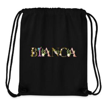 BIANCA Name mit Blumen geschmückt - Stanley/Stella recycelter Gym Bag - Schwarz - Vorne