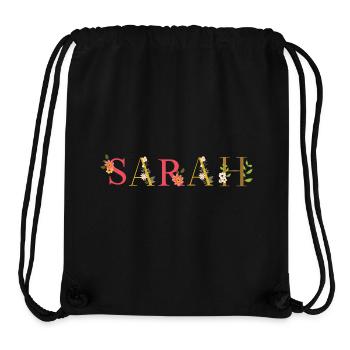 SARAH Name mit Blumen geschmückt - Stanley/Stella recycelter Gym Bag - Schwarz - Vorne