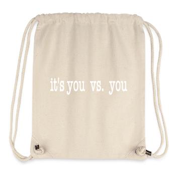 It's you vs. you. weiss - Stanley/Stella Recycled Gym Bag - natural - Front