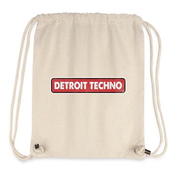 Detroit Techno Retro Logo - Stanley/Stella recycelter Gym Bag - Naturweiß - Vorne
