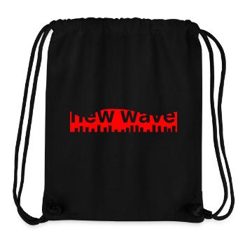 New wave - Sac à cordon recyclé Stanley/Stella - noir - Devant