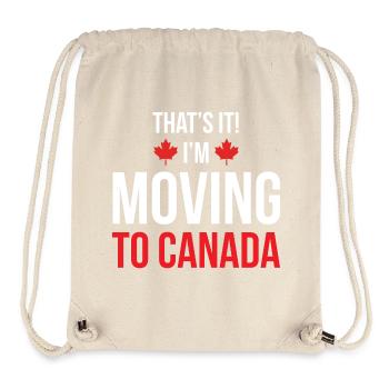Moving to Canada - Stanley/Stella Recycled Gym Bag - natural - Front
