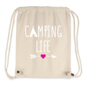 Campingleben - Stanley/Stella recycelter Gym Bag - Naturweiß - Vorne