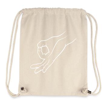 Trou de signalisation manuelle dans un jeu d’enfant - Sac à cordon recyclé Stanley/Stella - blanc naturel - Devant