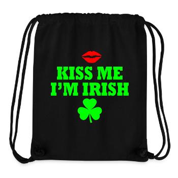Kiss me im irish - Stanley/Stella Recycled Gym Bag - black - Front