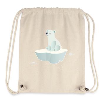 Ours polaire rêveur sur une banquise - Sac à cordon recyclé Stanley/Stella - blanc naturel - Devant