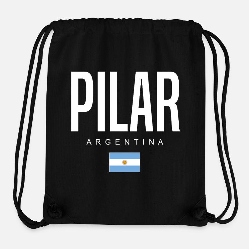 Pilar Argentina Argentinian - Stanley/Stella Recycled Gym Bag - black