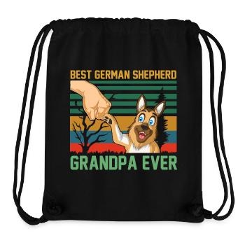 German Shepherd Grandpa - Stanley/Stella Recycled Gym Bag - black - Front