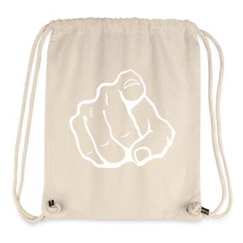 Index Finger Silhouette - Stanley/Stella Recycled Gym Bag - natural - Front