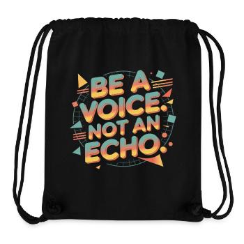Be a Voice – Mutmacher Spruch im Retro Style - Stanley/Stella recycelter Gym Bag - Schwarz - Vorne