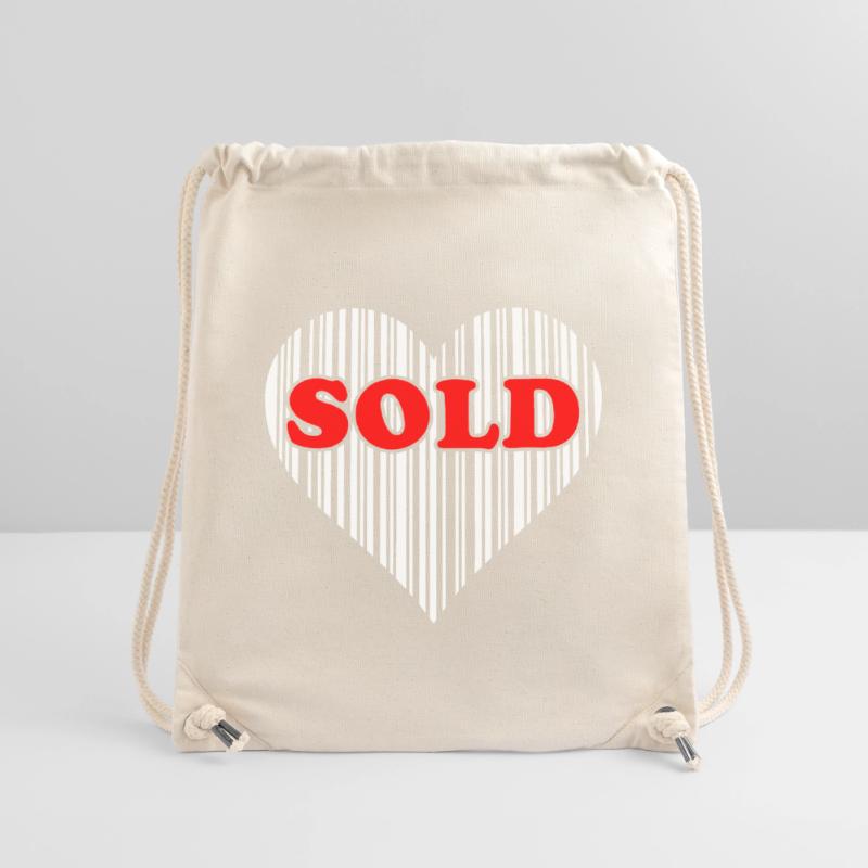 Herz Barcode Liebe – Sold Code Strichcode Geschenk Stanley/Stella recycelter Gym Bag