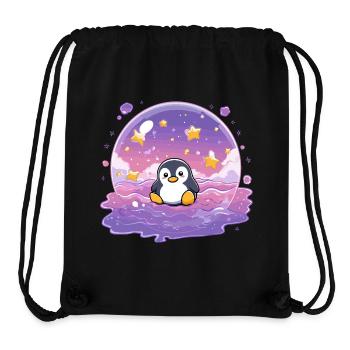 Pinguin im Sternensiegel - Stanley/Stella recycelter Gym Bag - Schwarz - Vorne
