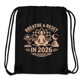 Breathing and Restart | New Year's resolutions 2026 - Stanley/Stella Recycled Gym Bag - black - Front