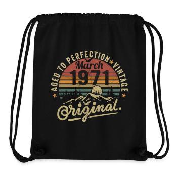 März 1971 - Stanley/Stella recycelter Gym Bag - Schwarz - Vorne