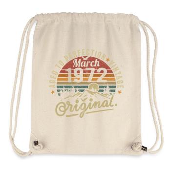 März 1972 - Stanley/Stella recycelter Gym Bag - Naturweiß - Vorne