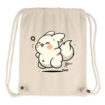 Autocollant Kawaii Happy Bunny - Sac à cordon recyclé Stanley/Stella - blanc naturel - Devant