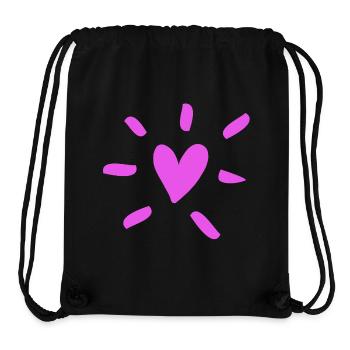 Herz Strahlen Liebe Love pink Comic Like Fan - Stanley/Stella recycelter Gym Bag - Schwarz - Vorne