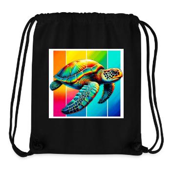 Schildkröte - Stanley/Stella recycelter Gym Bag - Schwarz - Vorne