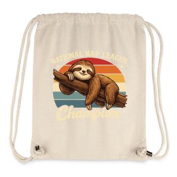 Nap Champion Sloth Shirt Funny Lazy Gift - Stanley/Stella recycelter Gym Bag - Naturweiß - Vorne