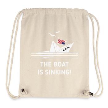 The Boat Is Sinking! (USA / Upside Down / NEG) - Stanley/Stella Recycled Gym Bag - natural - Front
