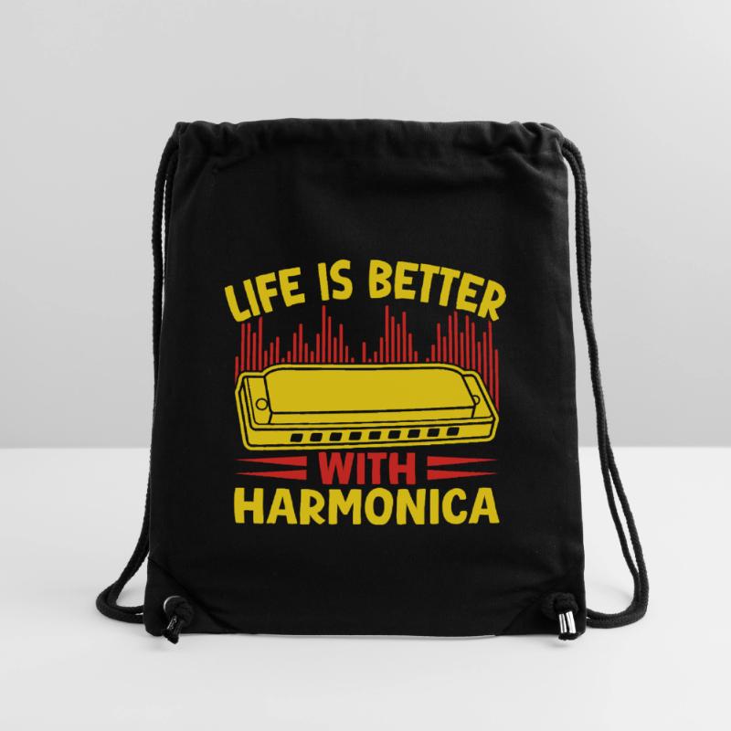 Funny Harmonica Player Life Is Better With Stanley/Stella recycelter Gym Bag