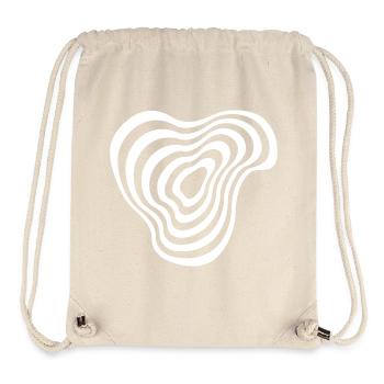 Konzentrische Linien wellen sich - Stanley/Stella recycelter Gym Bag - Naturweiß - Vorne