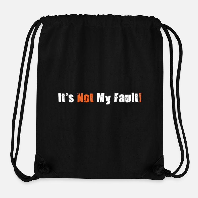 C’est pas ma faute! - Sac à cordon recyclé Stanley/Stella - noir