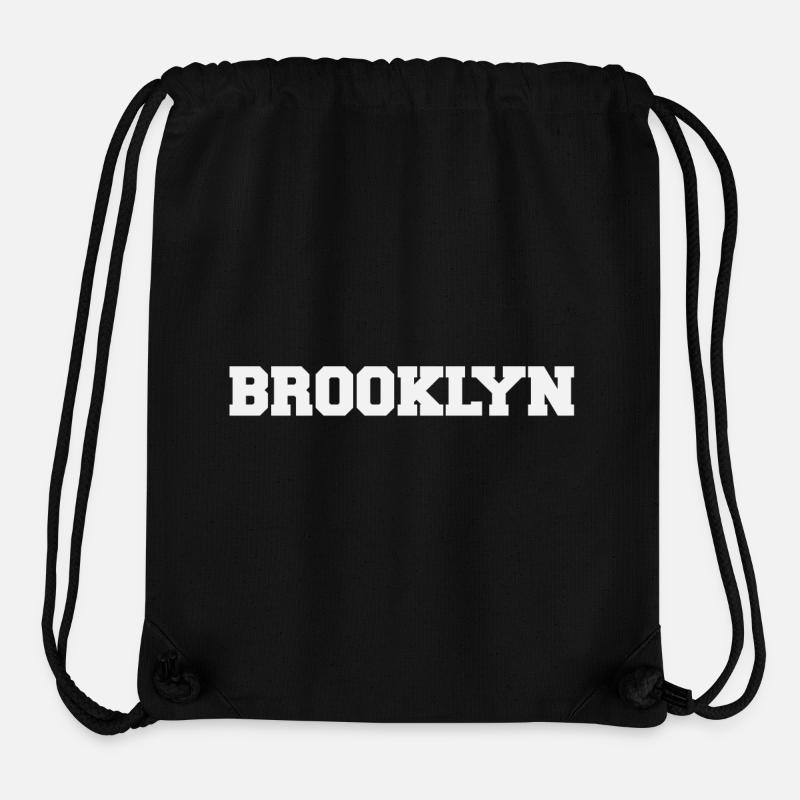 Brooklyn Blockschrift Design - Stanley/Stella recycelter Gym Bag - Schwarz