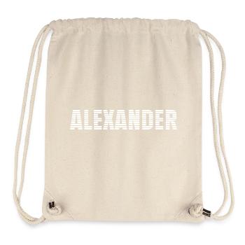 Name Alexander - Stanley/Stella recycelter Gym Bag - Naturweiß - Vorne