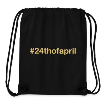 born on April 24 Birthday birthday - Stanley/Stella Recycled Gym Bag - black - Front