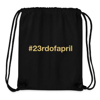 born on April 23 Birthday birthday - Stanley/Stella Recycled Gym Bag - black - Front