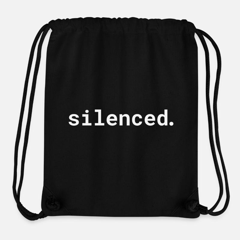 Silenced typographic design - Stanley/Stella Recycled Gym Bag - black