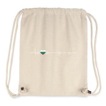 Heartbeat bulgaria flag - Stanley/Stella Recycled Gym Bag - natural - Front