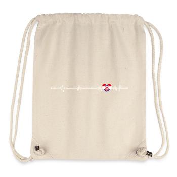 Kroatische Heartbeat-Flagge - Stanley/Stella recycelter Gym Bag - Naturweiß - Vorne