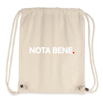 NOTE BENE | Minimalistischer humoristischer Ausdruck - Stanley/Stella recycelter Gym Bag - Naturweiß - Vorne